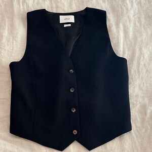 Wilfred Midnight Black Tailored Vest